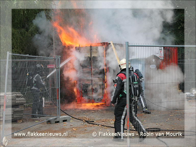 Foto behorende bij Brand op bouwplaats